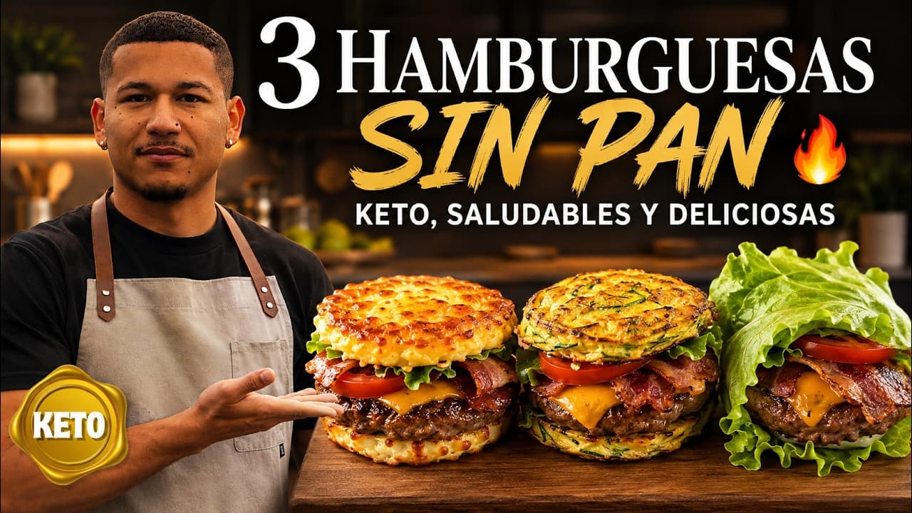 Hamburguesas SIN PAN fáciles