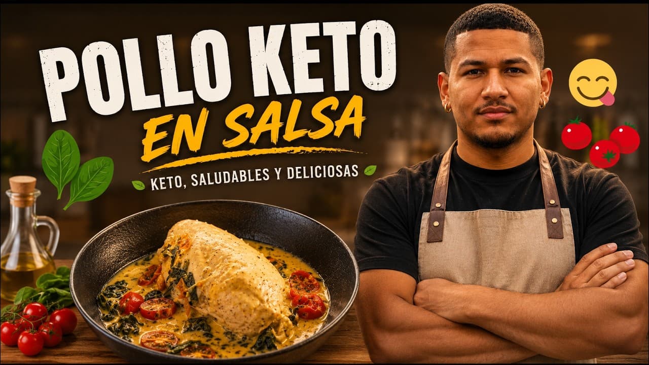 Pollo en Salsa con Espinaca y Tomate Cherry